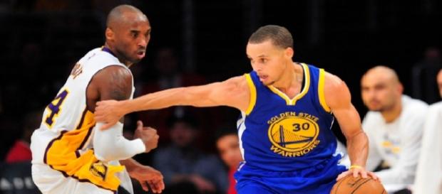 Bryant y Curry frente a frente en el partido Bryant y Curry frente a frente en el partido