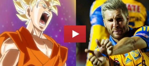 Imagen comparativa de Goku y Gignac Imagen comparativa de Goku y Gignac