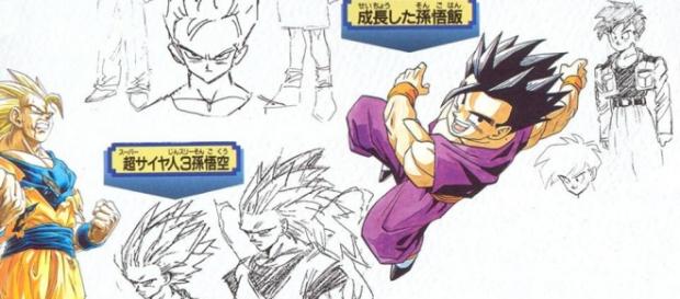 Imagen con los bocetos originales de Toriyama 2 Imagen con los bocetos originales de Toriyama 2
