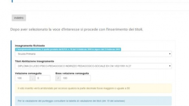Come fare la domanda d'iscrizione concorso