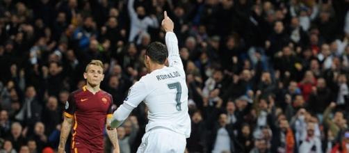 Ronaldo celebrates his 40th goal of the season
