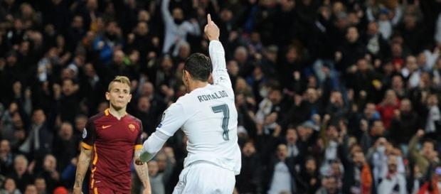 Ronaldo celebrates his 40th goal of the season Ronaldo celebrates his 40th goal of the season