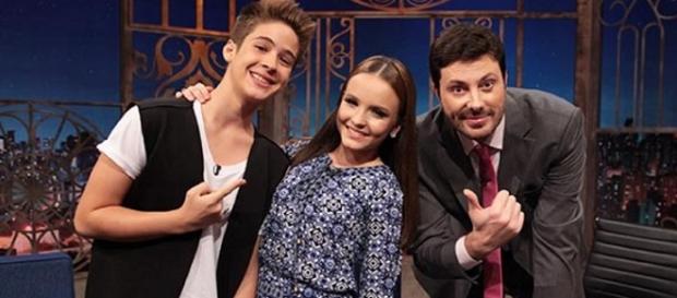 Larissa Manoela e João Guilherme no The Noite. Larissa Manoela e João Guilherme no The Noite.