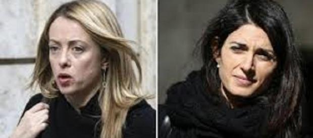 Giorgia Meloni e Virginia Raggi Giorgia Meloni e Virginia Raggi