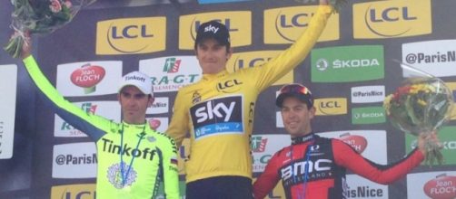 Il podio finale della Parigi Nizza