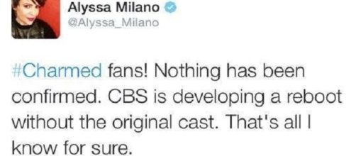 Uno screenshot dell tweet di Alyssa Milano