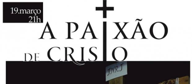 Cartaz promocional da Paixão de Cristo em Mar Cartaz promocional da Paixão de Cristo em Mar