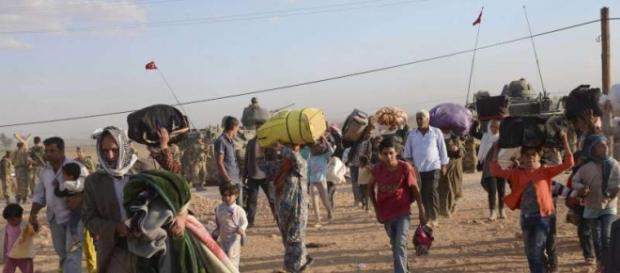 Refugiados en un campamentos de Turquía Refugiados en un campamentos de Turquía