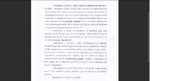 UNAJUF repudia Lula na Casa Civil UNAJUF repudia Lula na Casa Civil