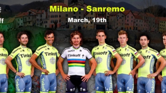 La Tinkoff di Peter Sagan per la Milano Sanremo