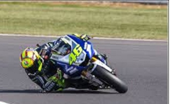 Valentino Rossi in azione nella scorsa MotoGp