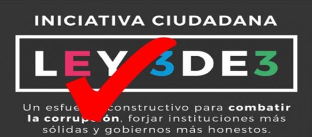 Logo de la Inicitaiva Ciudadana Ley3de3 Logo de la Inicitaiva Ciudadana Ley3de3