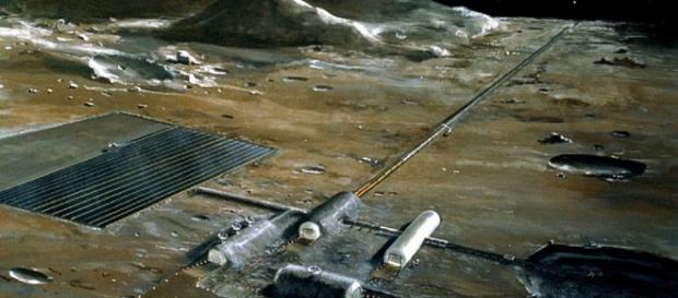Lunar settlement concept (Credit NASA) Lunar settlement concept (Credit NASA)