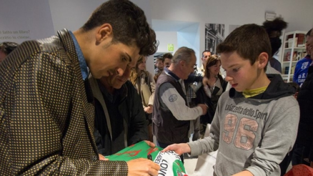 Eugenio Alafaci all'inaugurazione del suo Fan Club