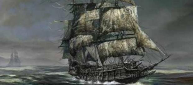Foto de ilustración de barco afectado por tormenta Foto de ilustración de barco afectado por tormenta