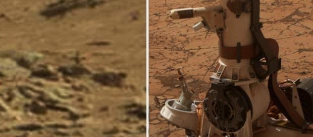 O cruce fotografiata pe planeta Marte O cruce fotografiata pe planeta Marte