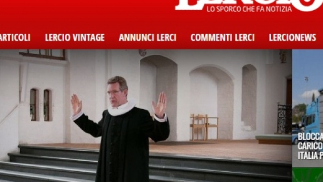 La pagina del portale satirico "Lercio".