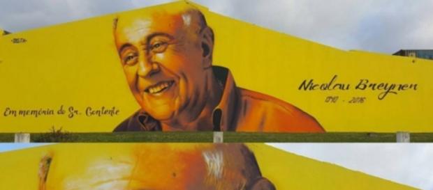 Mural em homenagem a Nicolau Breyner nos Açores. Mural em homenagem a Nicolau Breyner nos Açores.