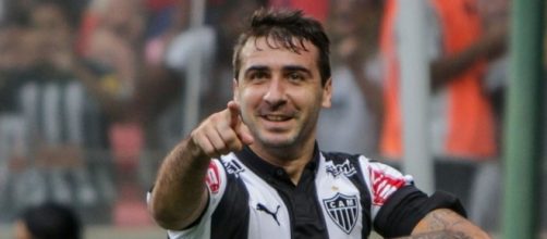 Pratto en uno de sus tantos festejos en Atlético Mineiro