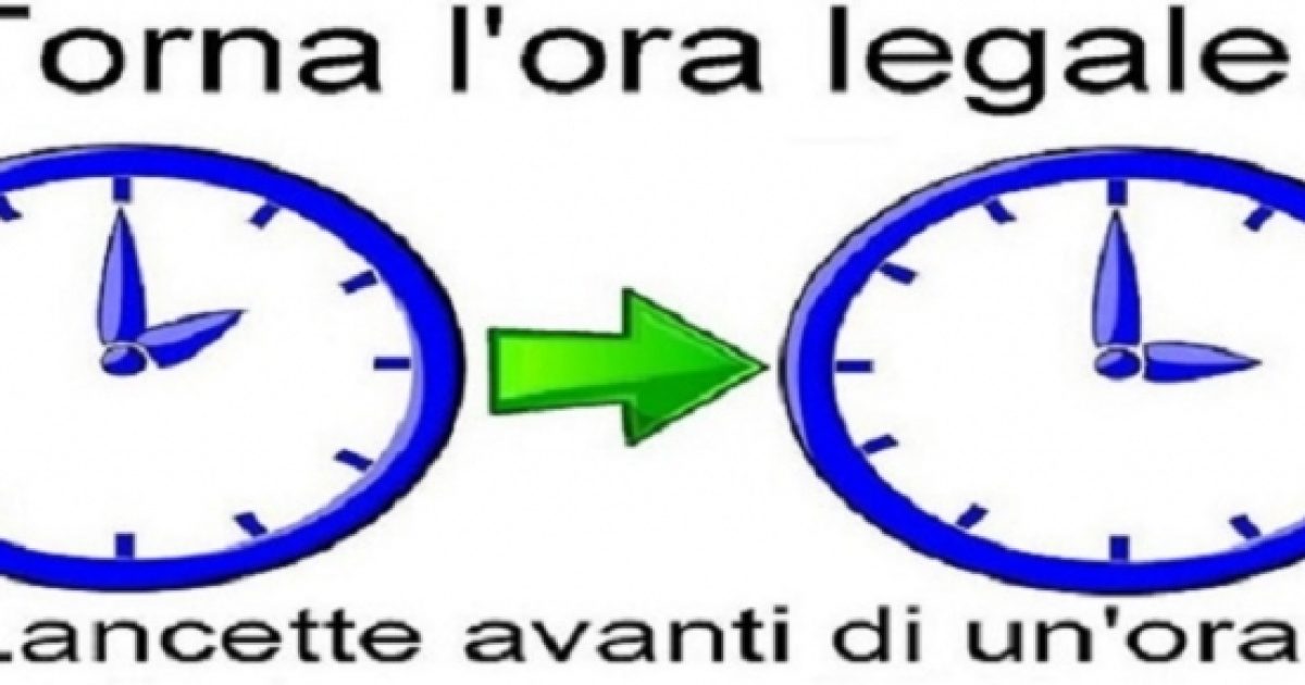 Cambio Ora legale 2016 in Italia