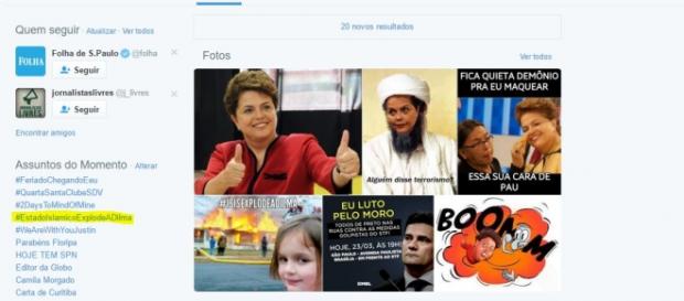 O assunto estava em terceiro lugar no Twitter O assunto estava em terceiro lugar no Twitter