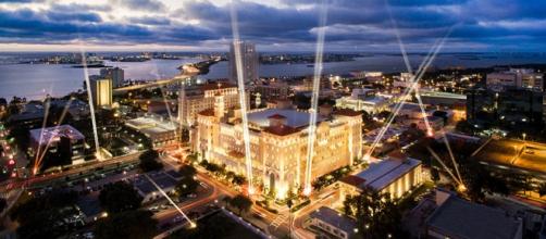 La catedral de Scientology en Clearwater, Florida.