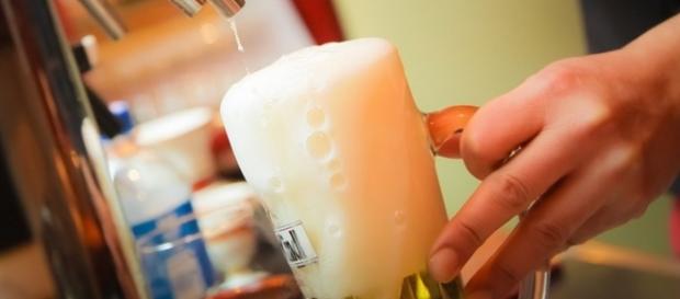 Cold beer after a stressful day Cold beer after a stressful day