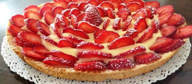 Crostata di fragole e crema al mascarpone Crostata di fragole e crema al mascarpone