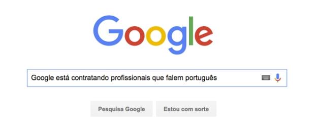 Google está com vagas abertas para profissionais que falam português. Google está com vagas abertas para profissionais que falam português.