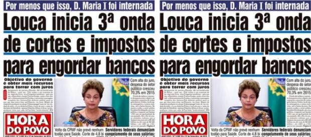 Jornal chama Dilma de louca - Foto/Reprodução Jornal chama Dilma de louca - Foto/Reprodução