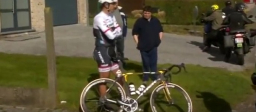 Fabian Cancellara in attesa dell'ammiraglia