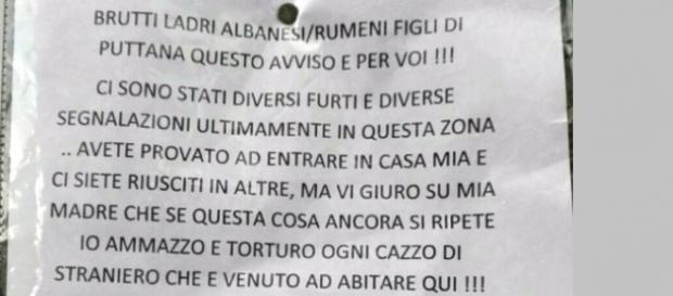 Un mesaj deosebit de dur a apărut în Italia Un mesaj deosebit de dur a apărut în Italia