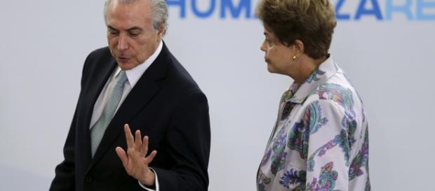 Vice-presidente Michel Temer e a presidente Dilma Rousseff. Vice-presidente Michel Temer e a presidente Dilma Rousseff.