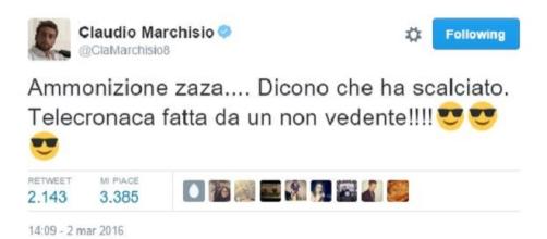 Inter-Juventus: Marchisio su Twitter