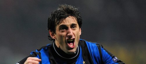 Diego Milito con la maglia dell'Inter