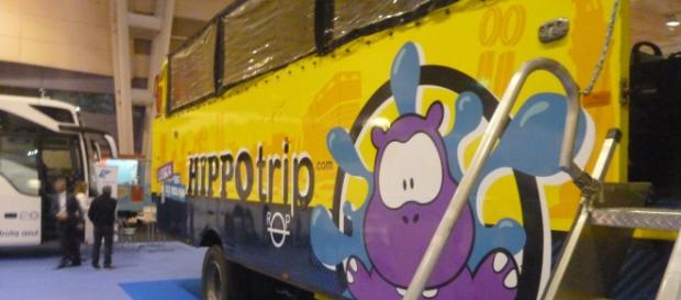 O autocarro híbrido usado para uma visita a Lisboa O autocarro híbrido usado para uma visita a Lisboa
