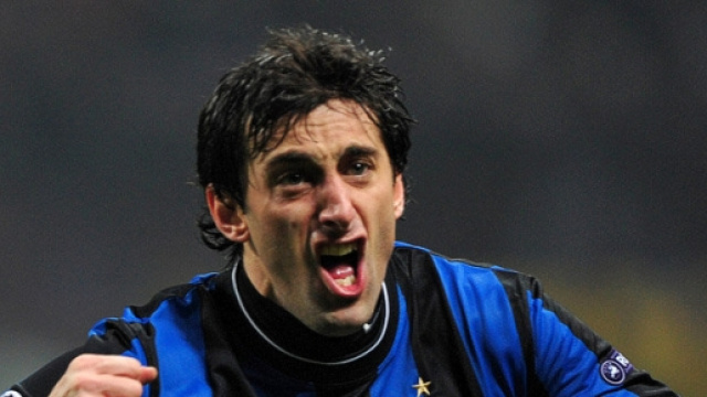 Diego Milito con la maglia dell'Inter