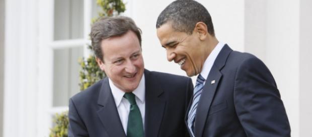 David Cameron(primeiro-ministro britânico) e Barack Obama(presidente dos EUA) David Cameron(primeiro-ministro britânico) e Barack Obama(presidente dos EUA)