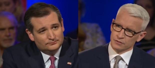 Ted Cruz, Anderson Cooper, via YouTube Ted Cruz, Anderson Cooper, via YouTube