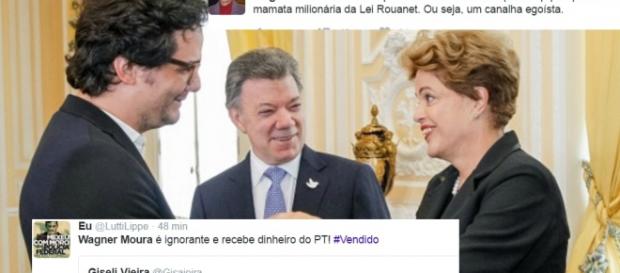 Wagner Moura em encontro com Dilma Rousseff Wagner Moura em encontro com Dilma Rousseff