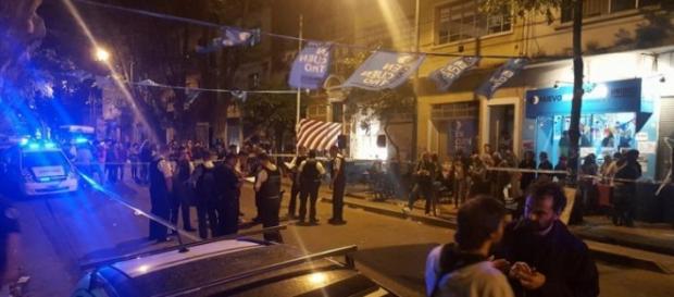 El frente del local del partido Nuevo Encuentro El frente del local del partido Nuevo Encuentro