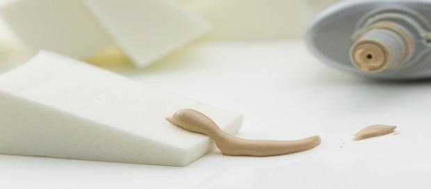 Esponjas de maquillaje usadas para tacos de carne Esponjas de maquillaje usadas para tacos de carne