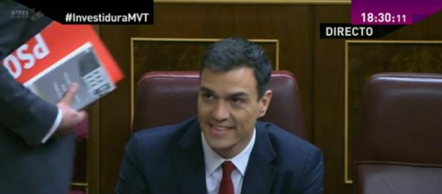 Pedro Sánchez durante el debate de Investidura Pedro Sánchez durante el debate de Investidura