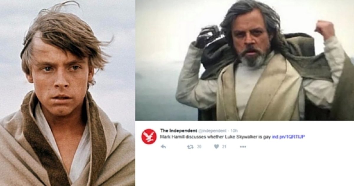 Luke Skywalker Could Be Gay — Mark Hamill Even Says So