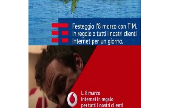 Promozioni di Vodafone e di Tim per l'8 marzo