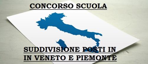 Concorso scuola:i posti In Veneto e Piemonte