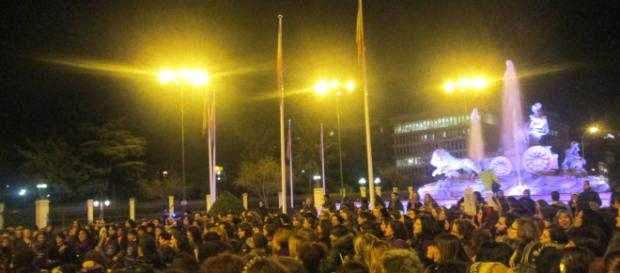 La manifestación llegó hasta cibeles La manifestación llegó hasta cibeles