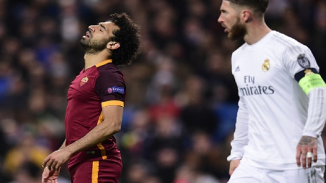 Salah e Sergio Ramos in Real Madrid-Roma 2-0