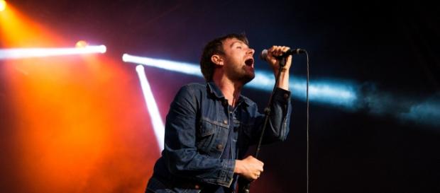 Damon Albarn, vocalista de Blur, en concierto. Damon Albarn, vocalista de Blur, en concierto.