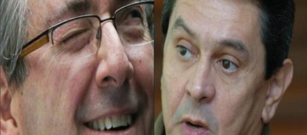 Roberto Jefferson (d) e seu alter ego Eduardo Cunha Roberto Jefferson (d) e seu alter ego Eduardo Cunha